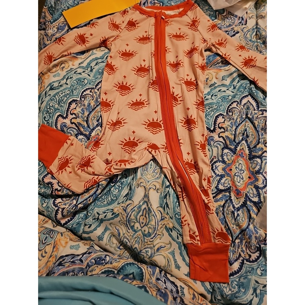 Bamboo Sleeper Orange Sun Set 6 To 9 Months